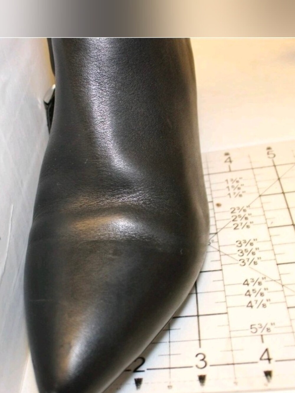 Alexander Wang Black Leather Pointed Ankle Boots w Lifted Silver Heel Accent 8 - Picture 10 of 14
